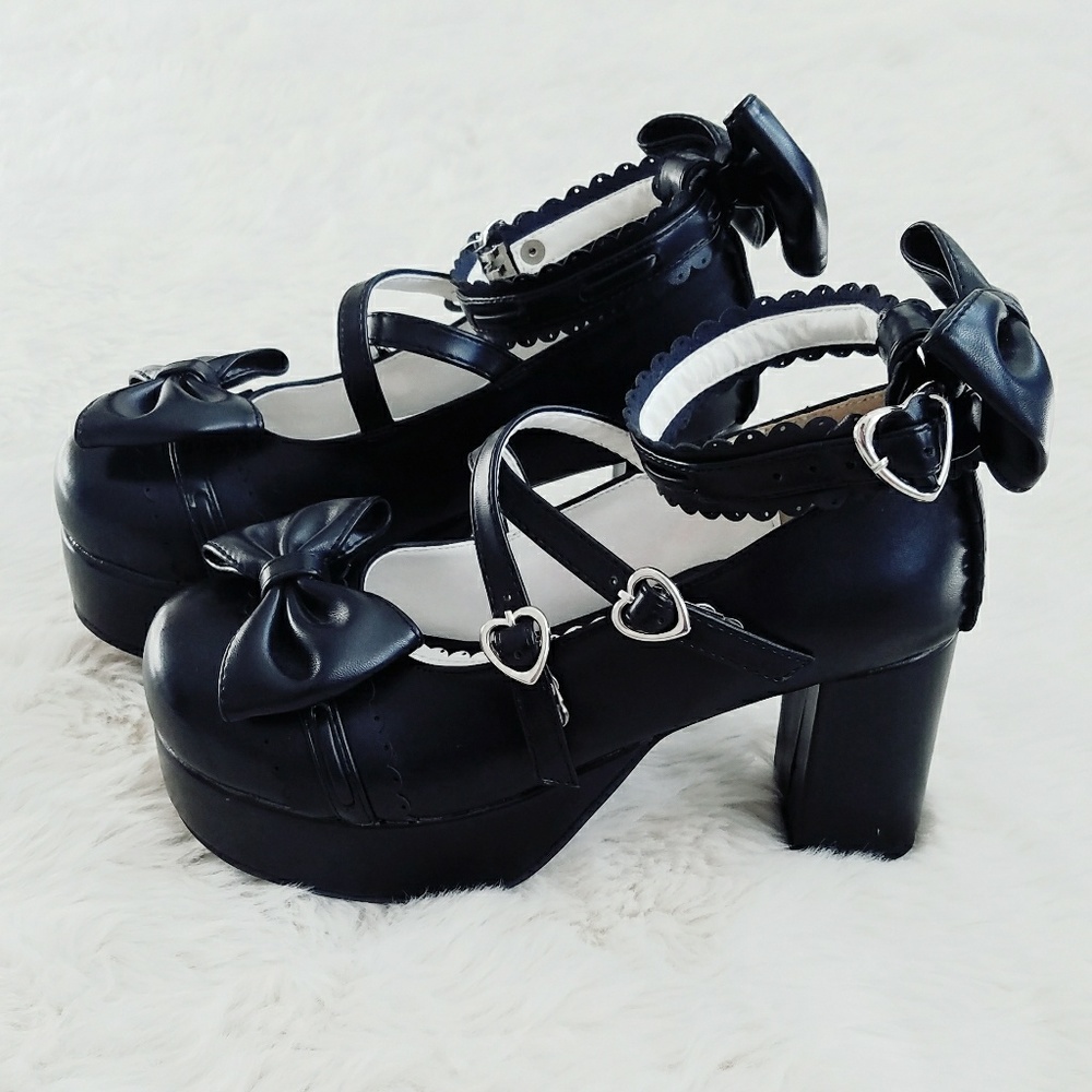 Cute Gothic Cosplay Platform Heels